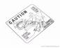 Preview: "CAUTION BATTERY" Decal Repro # R-87506-087-680