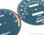 Preview: Zifferblätter / Tachoscheiben Set Tachometer / DZM # GAU-100-040