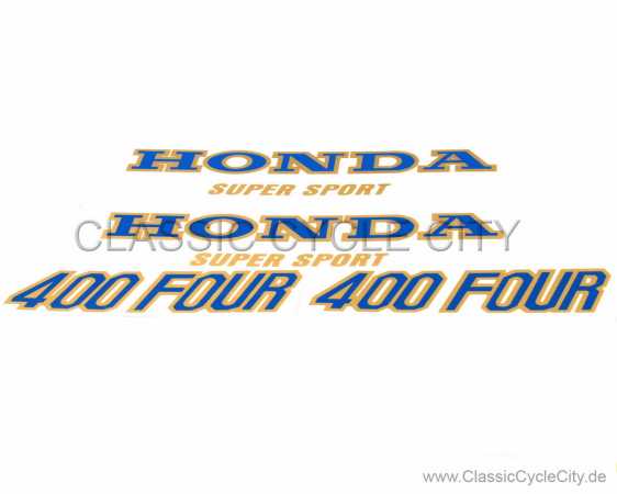 Tank / Side Cover Decals / Stripes Kit Blue / Gold # DEC-100-012