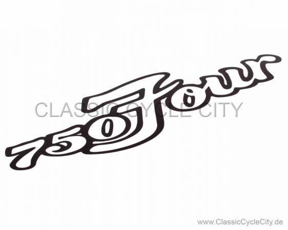 Tank-Aufkleber Honda "750 Four" Logo, "Schwarz"