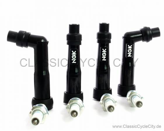 Zündkerzen / Zündkerzenstecker Set NGK DR8ES / 12 mm / 0° / 102°