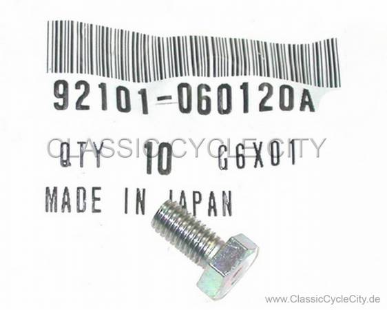 Schraube 6x12 mm (BOLT HEX 6x12) # 92101-060-120A