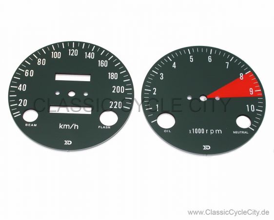 Gauge Face Plate Kit Speedometer / Tachometer KM/H # GAU-100-017