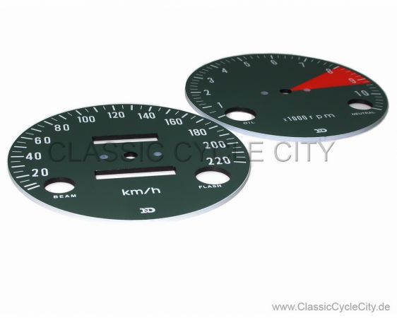 Gauge Face Plate Kit Speedometer / Tachometer KM/H # GAU-100-017