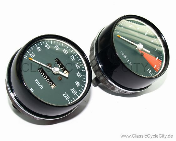 Zifferblätter / Tachoscheiben Set Tachometer / Drehzalmesser KM/H