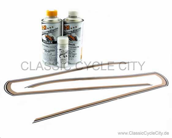 Lacksatz / Lack Candy Garnet Brown + Tankdekor / Zierstreifen # RHL-KIT-018