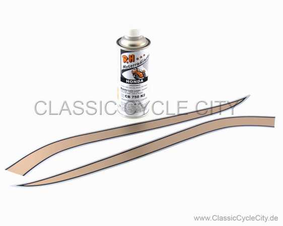 Lacksatz / Lack Brier Brown Metallic + Tankdekor / Zierstreifen # RHL-KIT-021