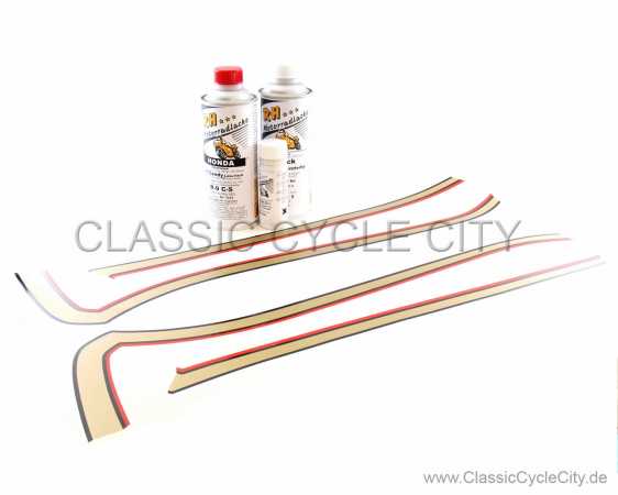 Lacksatz / Lack Candy Alpha Red + Tankdekor / Zierstreifen # RHL-KIT-010