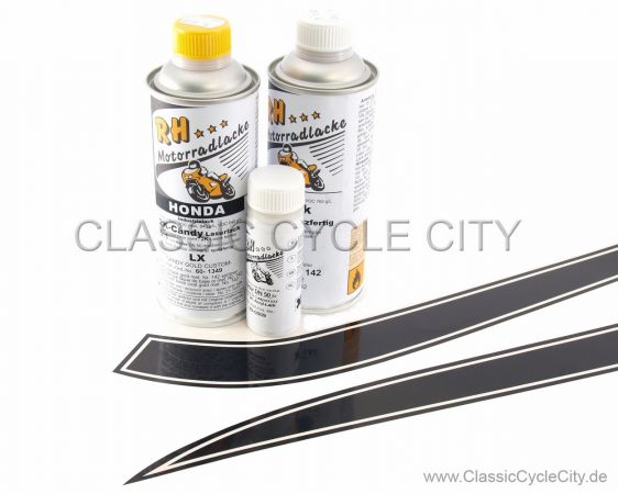 Lacksatz / Lack Candy Gold Custom LX + Tankdekor / Zierstreifen # RHL-KIT-001