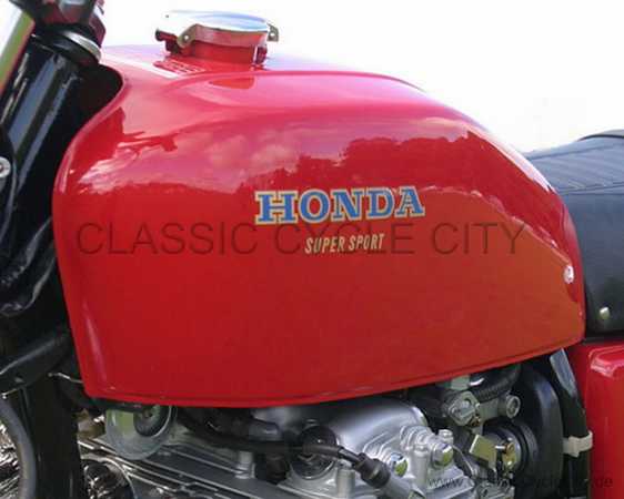 Tank Zierstreifen Dekor Set, blau / gold, Siebdruck! Honda CB 400 Four F1 (1975-1976)