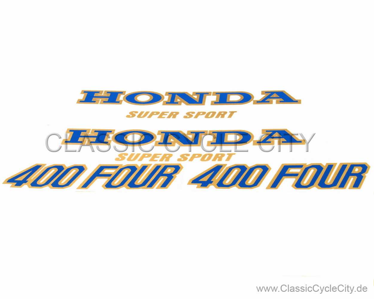 Tank / Side Cover Decals / Stripes Kit Blue / Gold # DEC-100-012