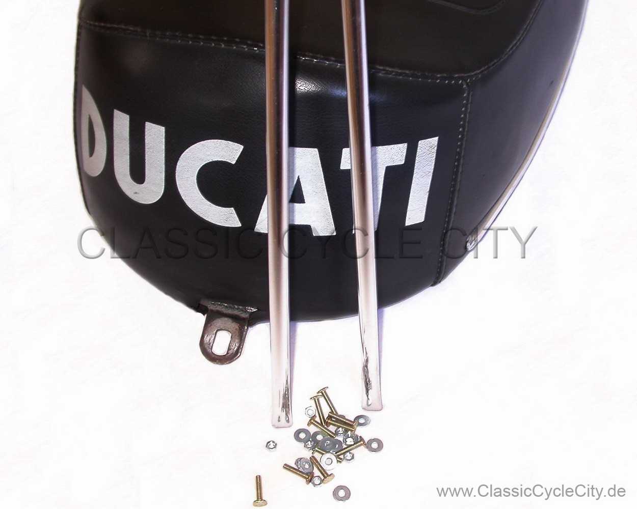 Zierleisten Set Aluminium + Schrauben Sitzbank Ducati GT 750 # CCC-2033