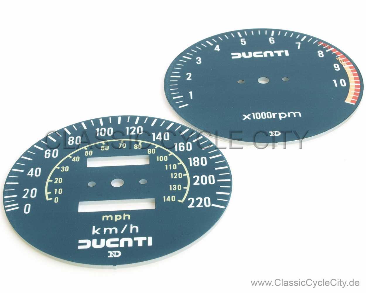 Zifferblätter / Tachoscheiben Set Tachometer / DZM # GAU-100-040