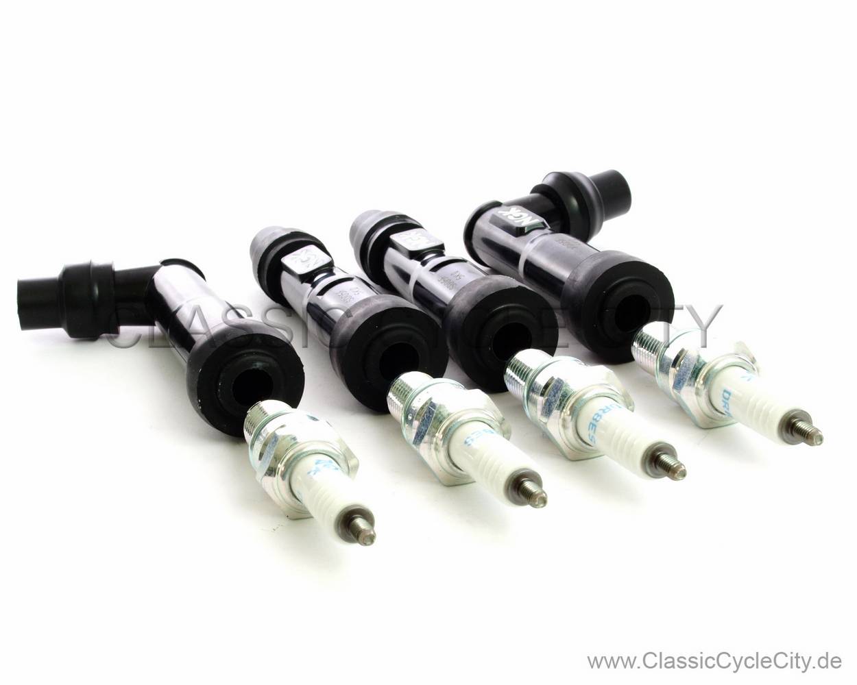 Zündkerzen / Zündkerzenstecker Set NGK DR8ES / 12 mm / 0° / 102°