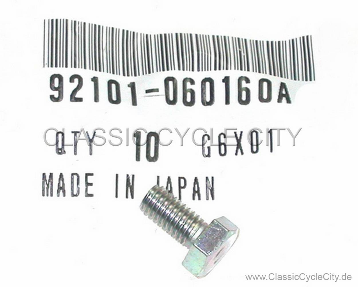 Schraube 6x16 mm (BOLT HEX 6X16 MM) # 92101-060160A (ersetzt 92000-060-16)