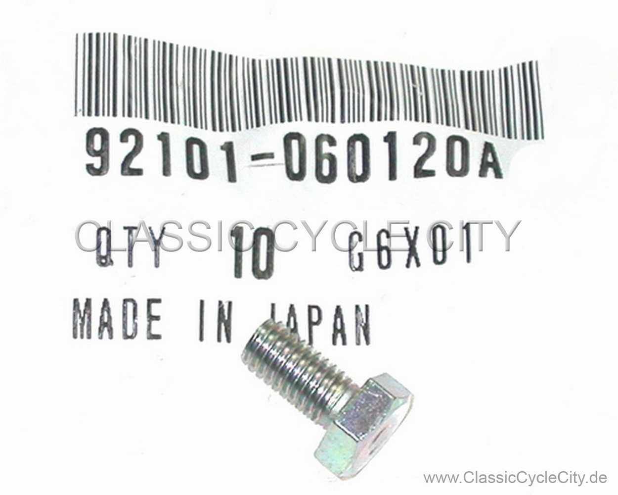 Schraube 6x12 mm (BOLT HEX 6x12) # 92101-060120A