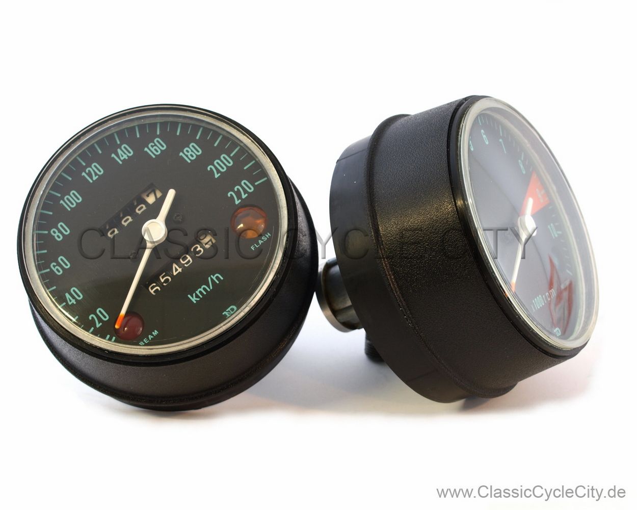 Zifferblätter Set Tachometer / Drehzalmesser KM/H + Kontrollleuchten (Diamanten)