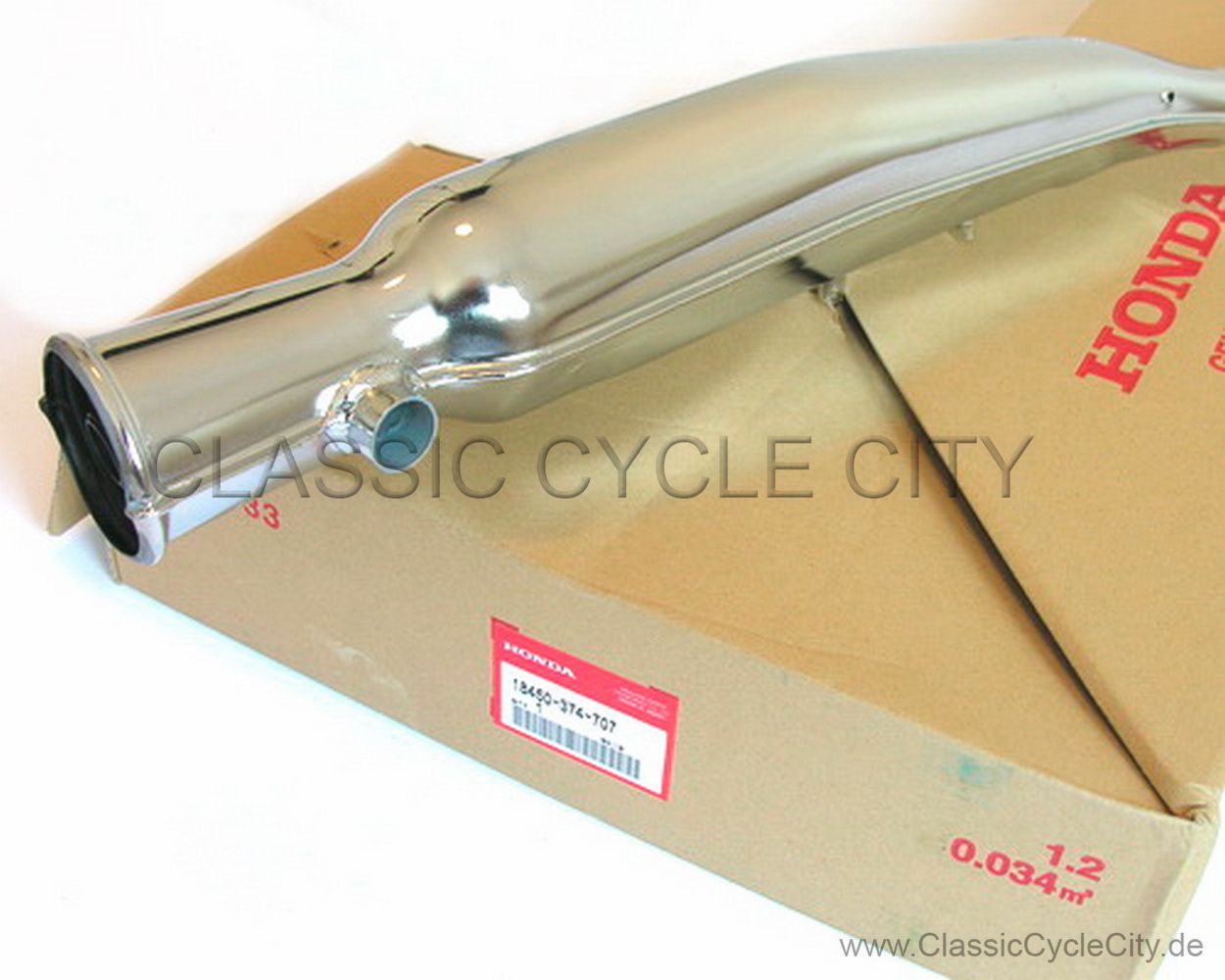 Auspuff Rohr HM-323, rechts oben (MUFFLER EXHAUST) # 18450-323-050 (ersetzt durch 18450-374-707)