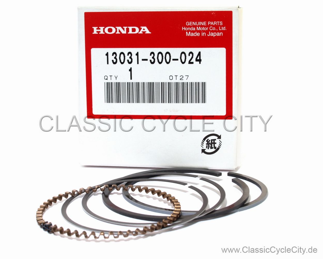 Kolbenring Set +0,50 mm / 2. Übermaß (RING SET PISTON +0.50) # 13031-300-024 (ersetzt 13031-300-013)