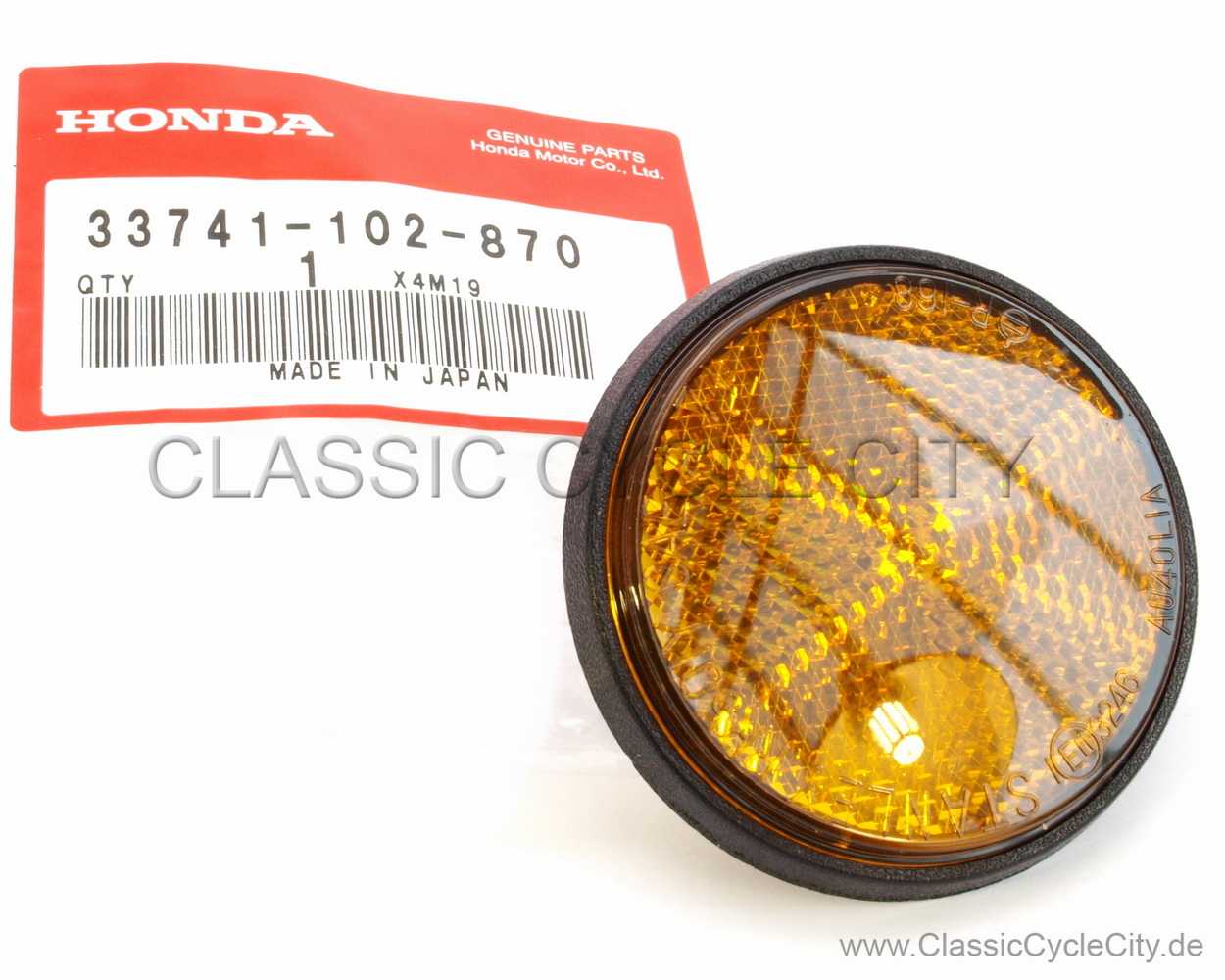 Reflektor Seitenstrahler Rund (FRONT FORK HEAD LIGHT REFLECTOR) # 33741-102-870