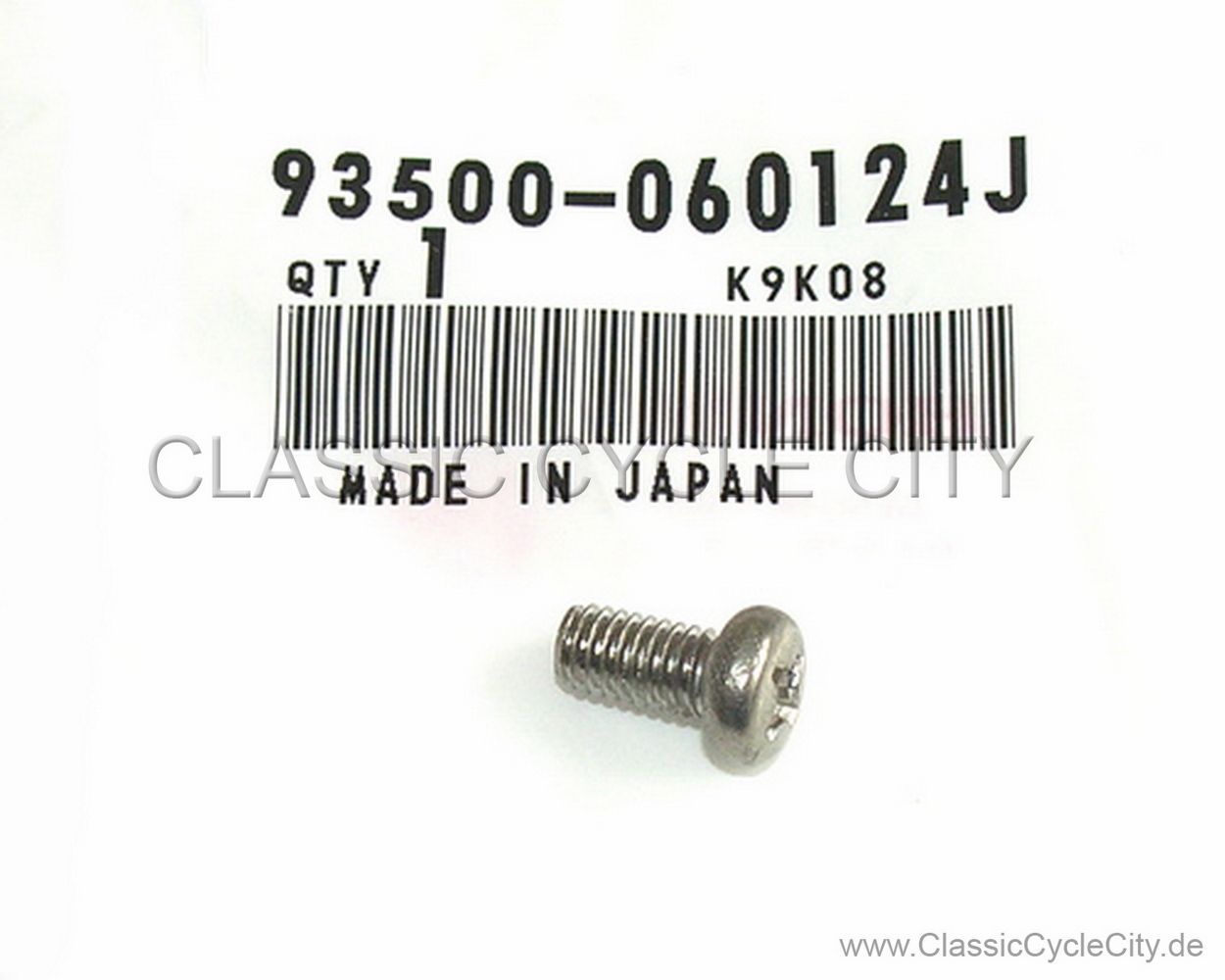 Schraube 6x12 mm (SCREW CROSS 6X12) # 93500-060-124J (ersetzt 93500-060-1249)