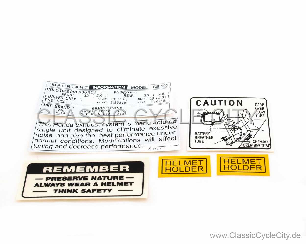 CAUTION MARK Decal / Sticker Kit # DEC-500-018