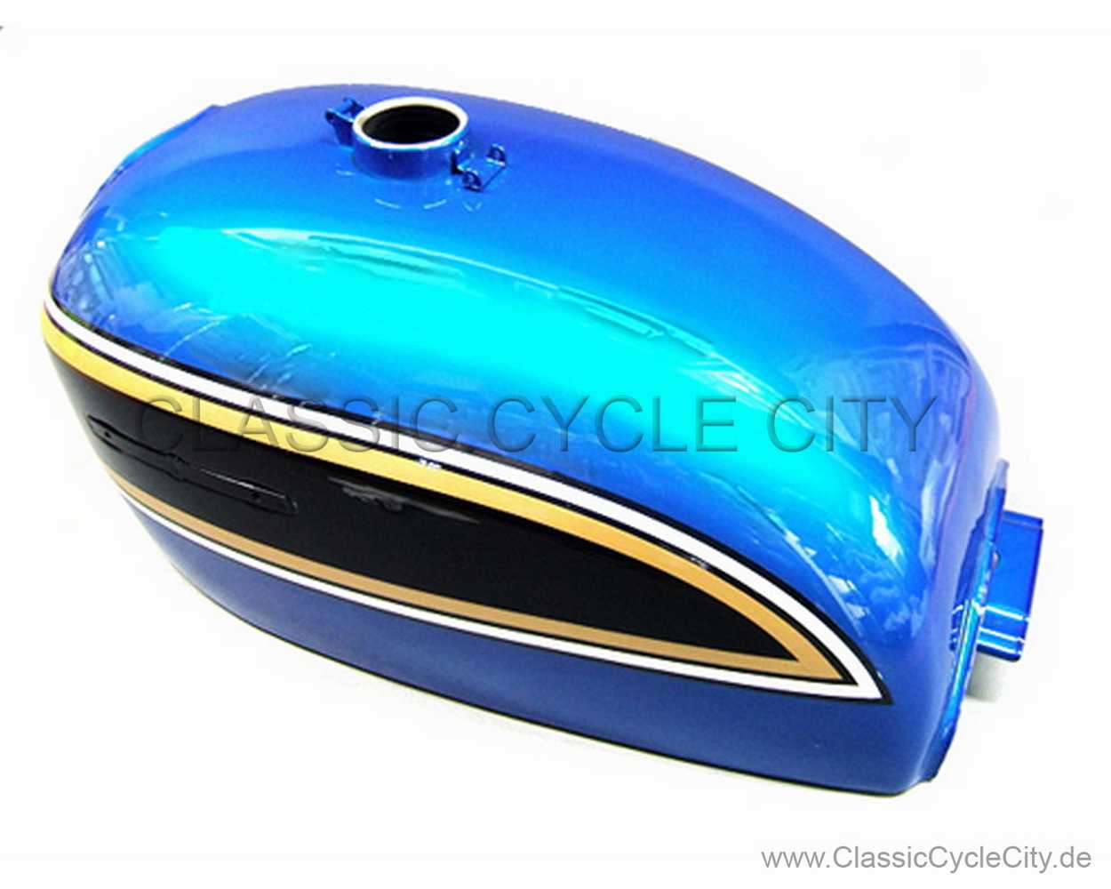 Lacksatz / Lack Candy Saphire Blue + Tankdekor / Zierstreifen # RHL-KIT-019