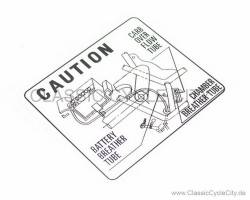 Aufkleber Batterie "CAUTION BATTERY" Repro # R-87506-087-680