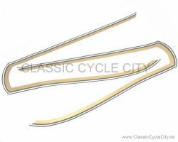 Tank Zierstreifen Dekor Set schwarz / weiss / gold # DEC-100-105