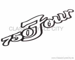 Tank-Aufkleber Honda "750 Four" Logo "Schwarz"