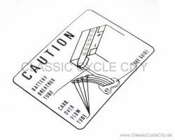 Aufkleber "CAUTION BATTERY" Repro # R-87506-087-680