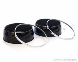 Gehäuse / Becher Set Tachometer und Drehzahlmesser + Bördelringe # GAU-100-032