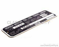 Honda CB 1100R SC05 Typenschild (VIN PLATE TYPE REGISTERED) Aluminium # CCC-1030