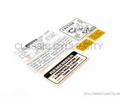 Aufkleber Set / Warnaufkleber "CAUTION MARK" Repro # DEC-500-018