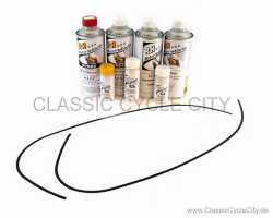 Lacksatz / Lack Flake Sunrise Orange + Tankdekor Schwarz / Weiß # RHL-KIT-014