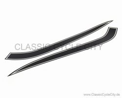 Tank Zierstreifen Dekor Set Schwarz # DEC-100-001